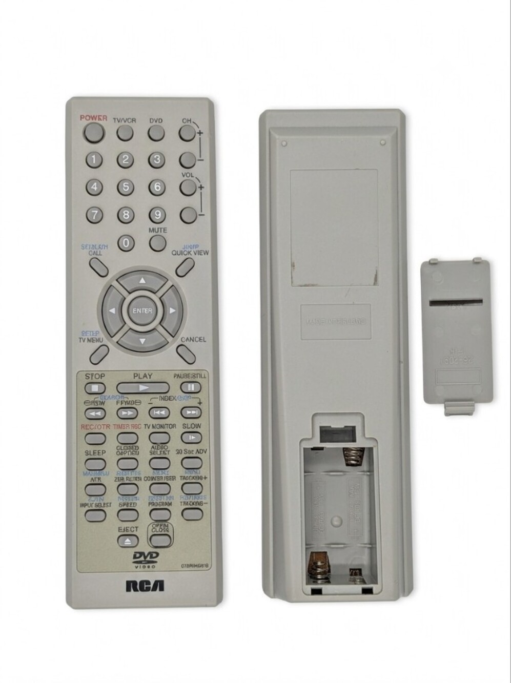 RCA TV/DVD Combination System Remote Control Model 076R0HG01B Unit Tested